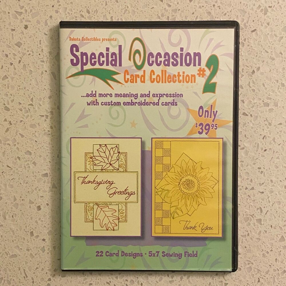 Dakota Collectibles Special Occasion Card Collection #2 Embroidery Design CD